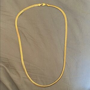 Elegant 18k Gold Plated S925 Sterling Silver Chain Necklace